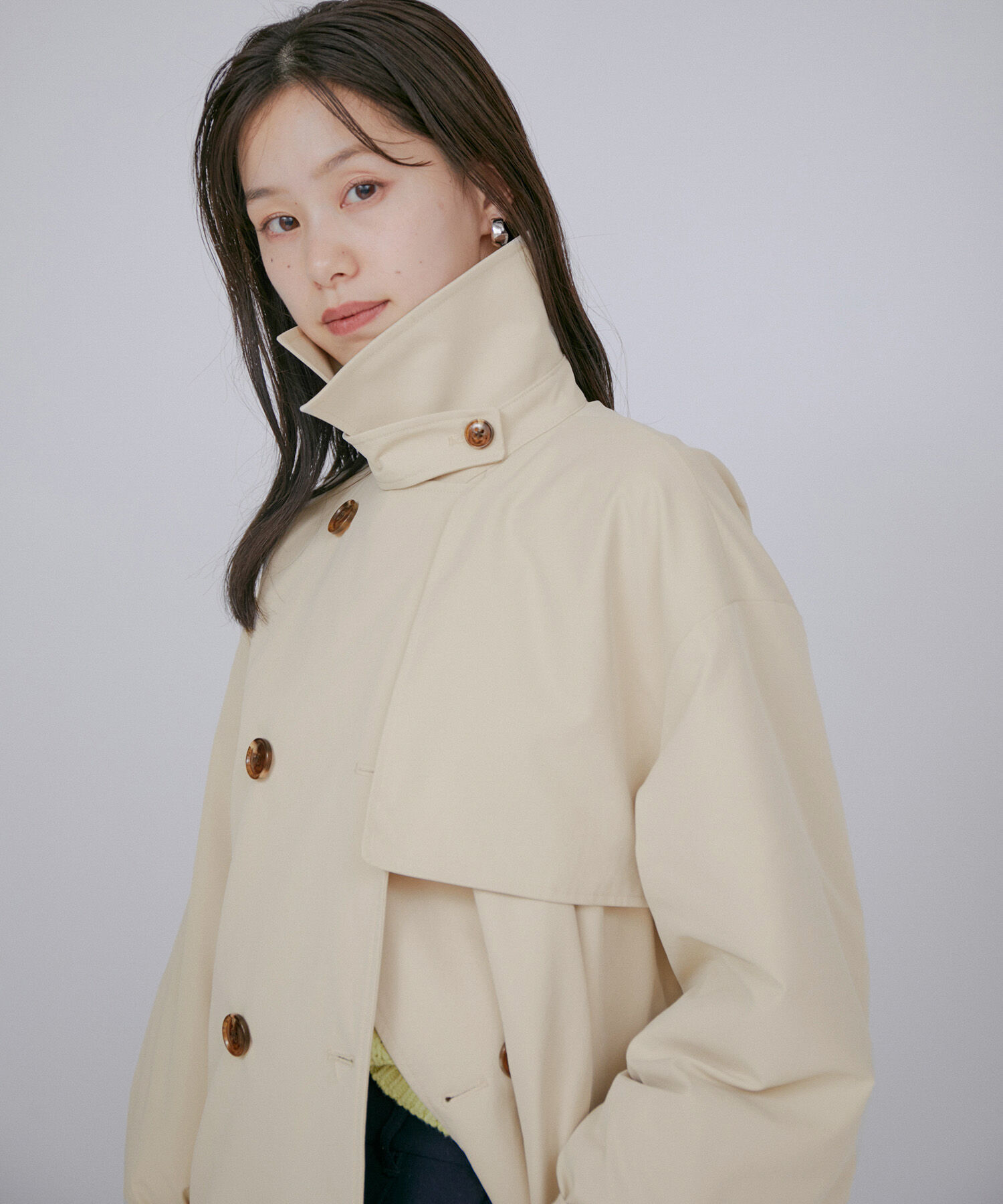 VIS「【撥水・花粉ガード】オーバーサイズトレンチコート」|トレンチコート|