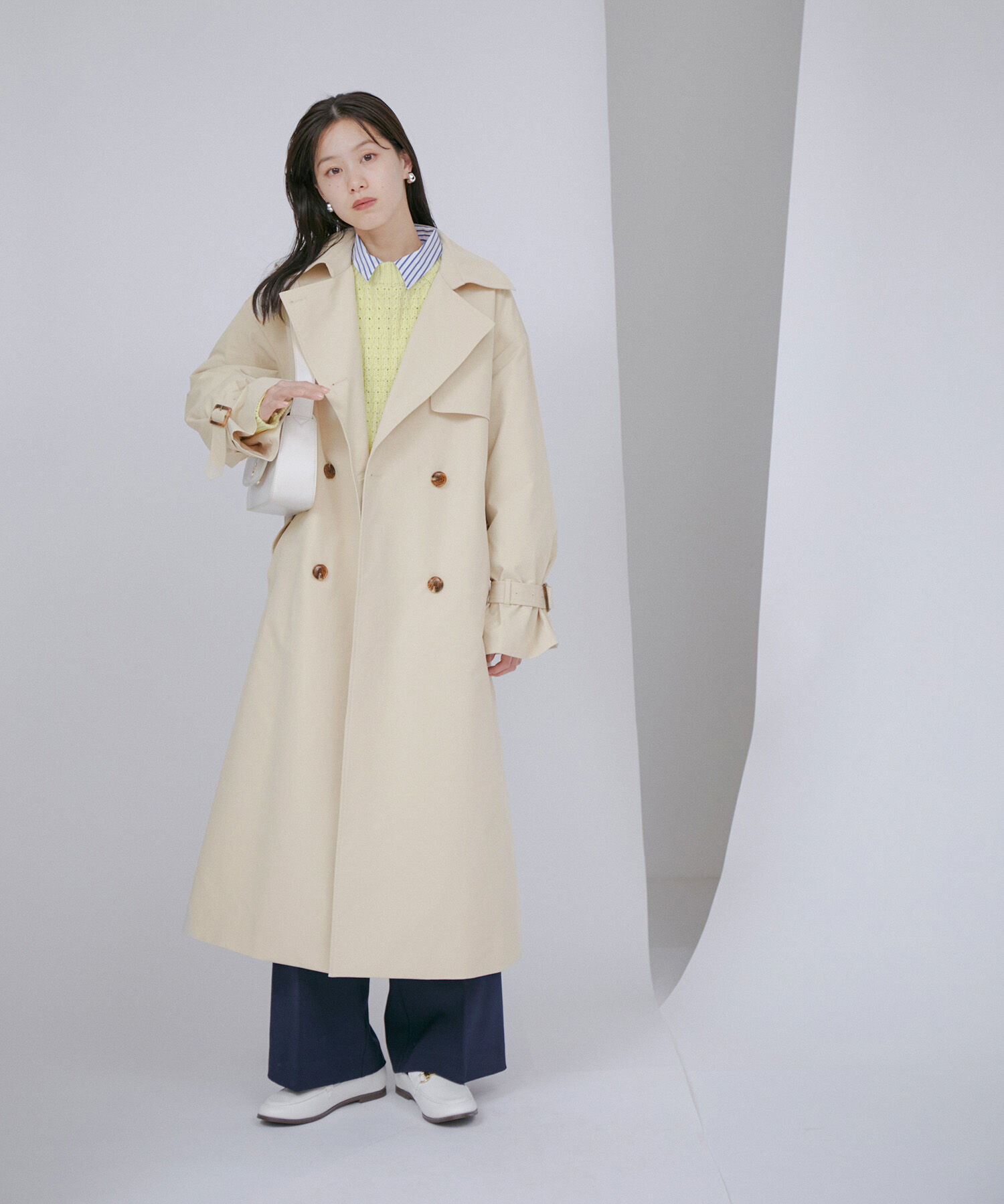 VIS「【撥水・花粉ガード】オーバーサイズトレンチコート」|トレンチコート|