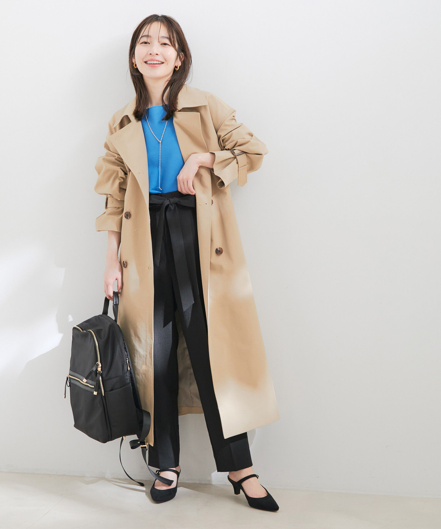 VIS「【撥水・花粉ガード】オーバーサイズトレンチコート」|トレンチコート|