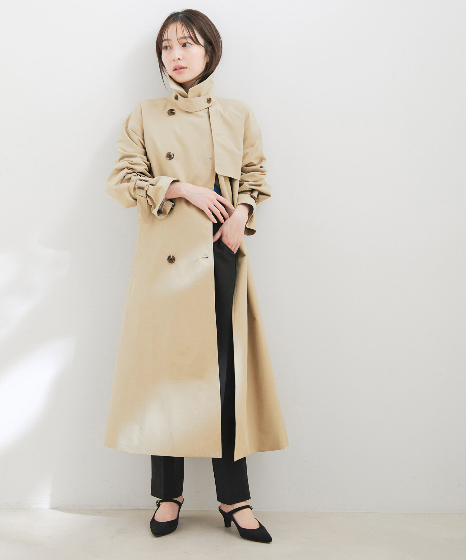 VIS「【撥水・花粉ガード】オーバーサイズトレンチコート」|トレンチコート|