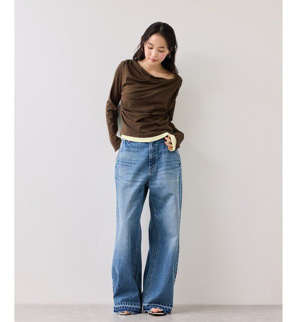 VIS「【WEB限定】レイヤードドレーププルオーバー」|Tシャツ・カットソー|