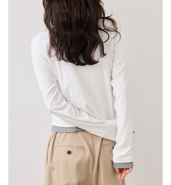 VIS「【WEB限定】レイヤードドレーププルオーバー」|Tシャツ・カットソー|