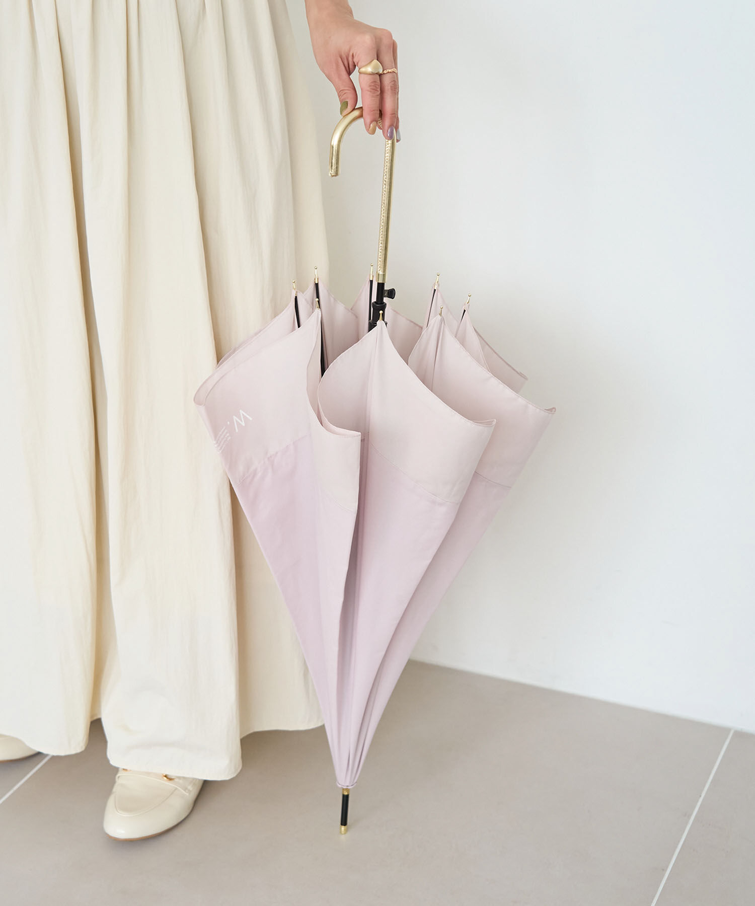 ROPE PICNIC PASSAGE「【Wpc.】晴雨兼用/切り継ぎプレーンアンブレラ」|傘|ピンク(63)