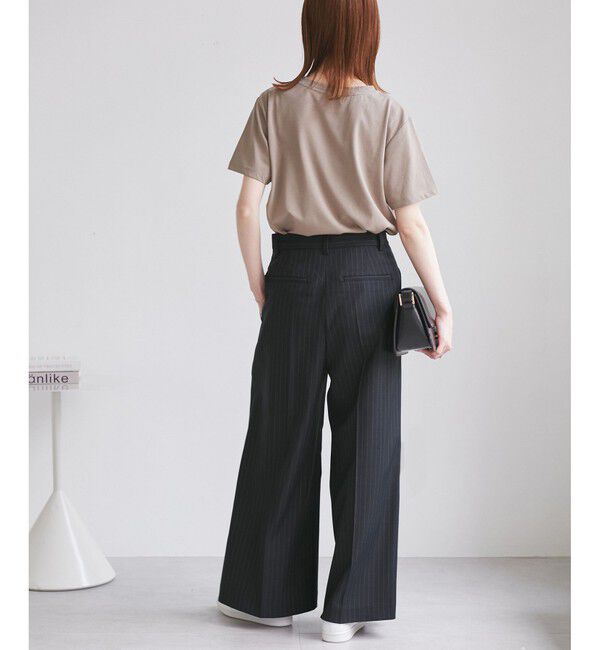 Rope&rsquo;Picnic「フレアシルエットサスペンダー付きパンツ」|チノ|