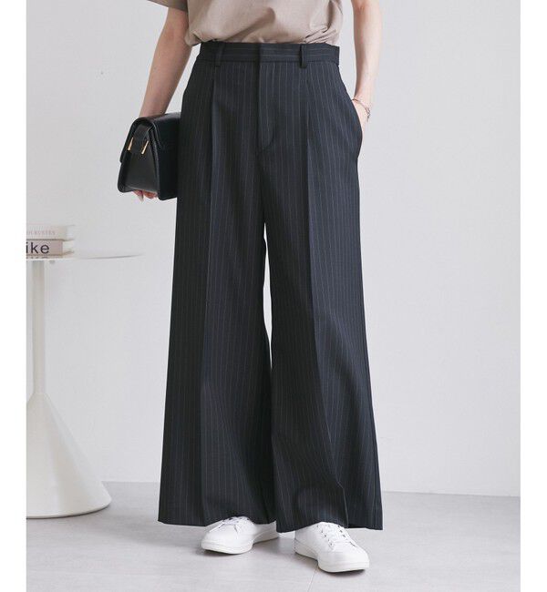 Rope&rsquo;Picnic「フレアシルエットサスペンダー付きパンツ」|チノ|