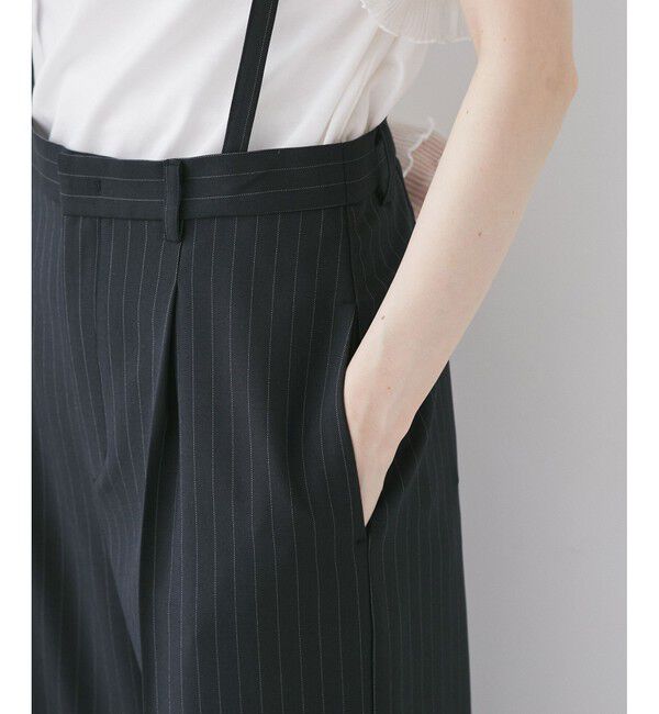 Rope&rsquo;Picnic「フレアシルエットサスペンダー付きパンツ」|チノ|