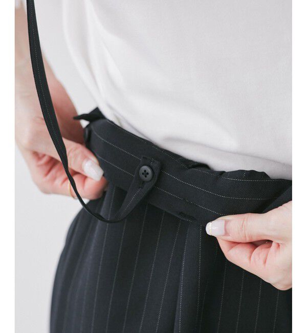 Rope&rsquo;Picnic「フレアシルエットサスペンダー付きパンツ」|チノ|