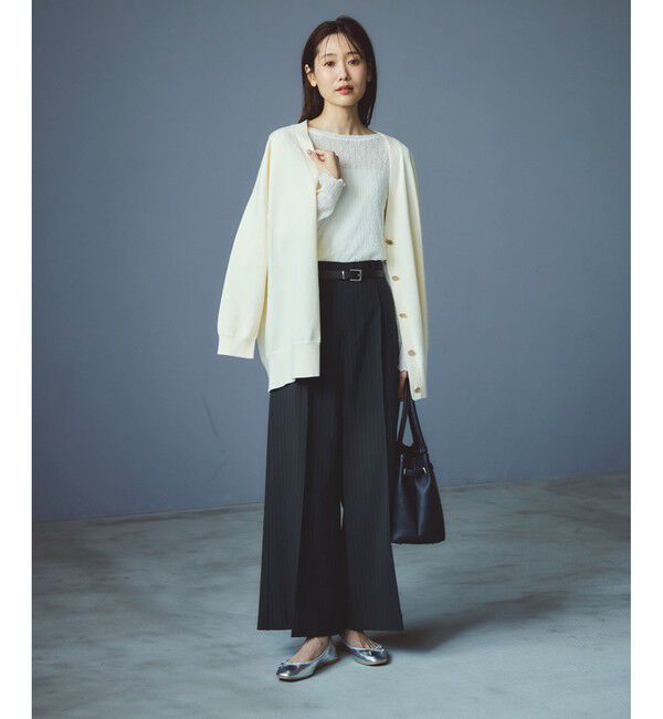 Rope&rsquo;Picnic「フレアシルエットサスペンダー付きパンツ」|チノ|