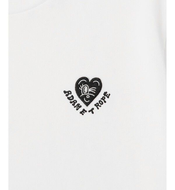ADAM ET ROPE'「【Chocomoo&times;ADAM ET ROPE'】刺しゅうTEE」|Tシャツ・カットソー|