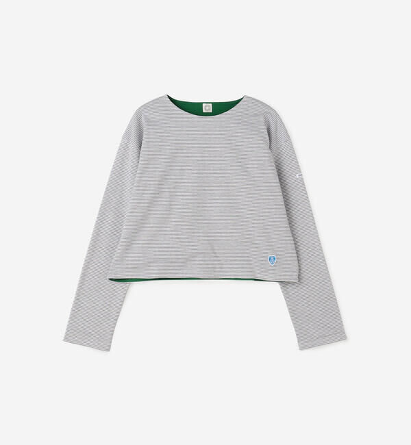 ORCIVAL「ORCIVAL | コットン天竺 ボーダーボートネックプルオーバー WOMEN」|Tシャツ・カットソー|