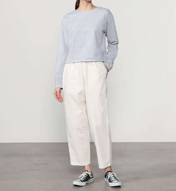 ORCIVAL「ORCIVAL | コットン天竺 ボーダーボートネックプルオーバー WOMEN」|Tシャツ・カットソー|