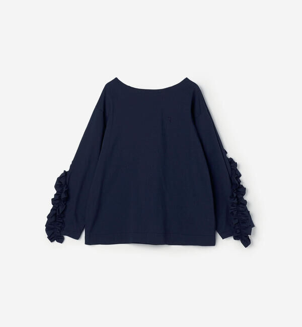  「RhodolirioN | スワローフリル バスクシャツ WOMEN」|Tシャツ・カットソー|NAVY