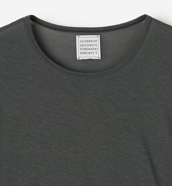  「GOOD PEOPLE GOOD STITCHING GOOD PRODUCT | サイドスリット クルーネックロングスリーブTシャツ WOMEN」|Tシャツ・カットソー|