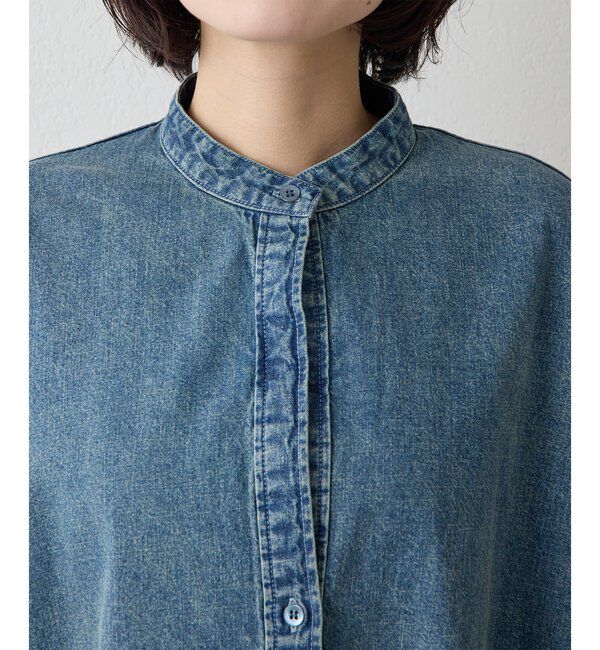  「DENIM刺繍チュニックシャツ」|シャツ・ブラウス|