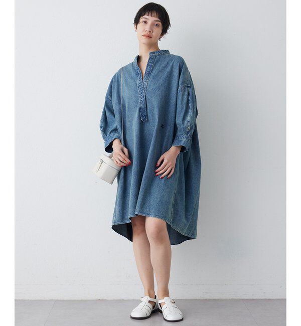  「DENIM刺繍チュニックシャツ」|シャツ・ブラウス|