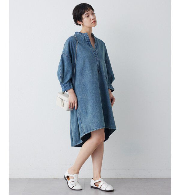  「DENIM刺繍チュニックシャツ」|シャツ・ブラウス|