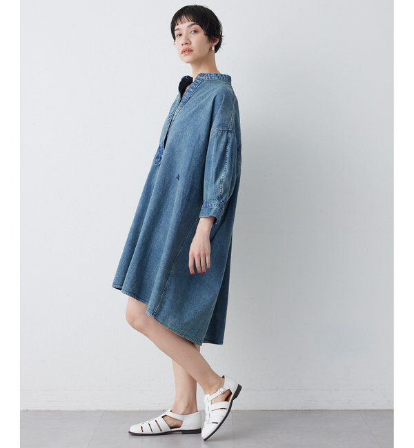  「DENIM刺繍チュニックシャツ」|シャツ・ブラウス|