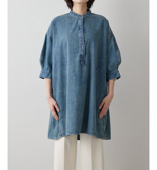  「DENIM刺繍チュニックシャツ」|シャツ・ブラウス|