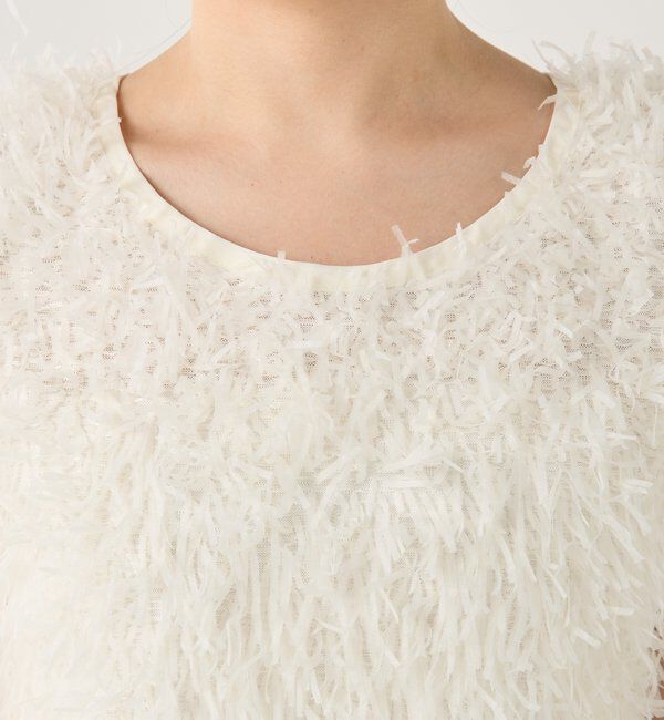  「【前後2WAY】ペーパーフリンジタンクトップ」|Tシャツ・カットソー|