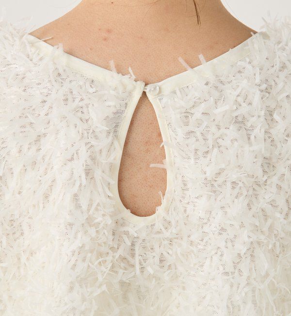  「【前後2WAY】ペーパーフリンジタンクトップ」|Tシャツ・カットソー|