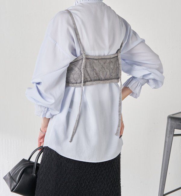  「【レイヤードアイテム】チュールドッキングキャミソール」|ニット・セーター|