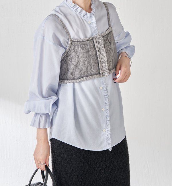  「【レイヤードアイテム】チュールドッキングキャミソール」|ニット・セーター|