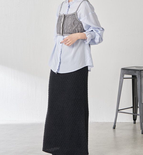  「【レイヤードアイテム】チュールドッキングキャミソール」|ニット・セーター|