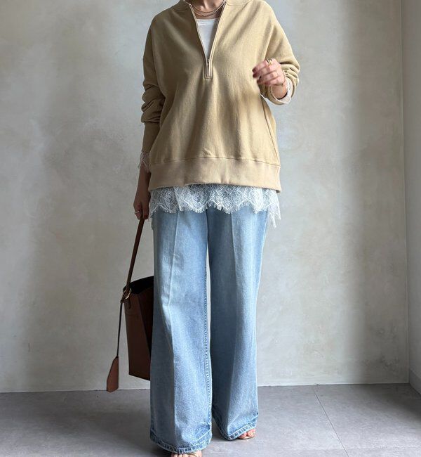  「【新色追加】【インフルエンサー OKOCHI企画】ハーフジップスウェット」|Tシャツ・カットソー|