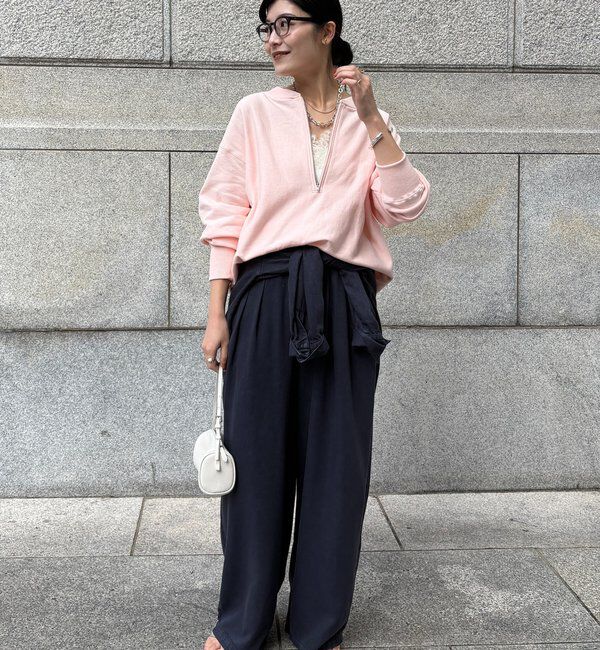  「【新色追加】【インフルエンサー OKOCHI企画】ハーフジップスウェット」|Tシャツ・カットソー|