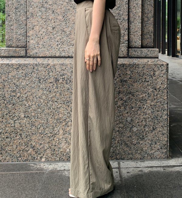  「シャンブレータックワイドパンツ」|チノ|