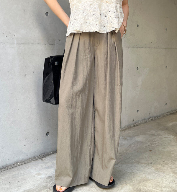  「シャンブレータックワイドパンツ」|チノ|