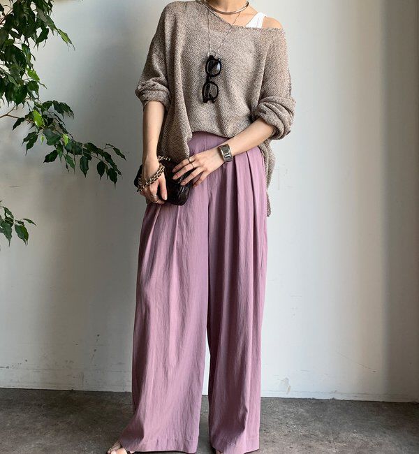  「シャンブレータックワイドパンツ」|チノ|