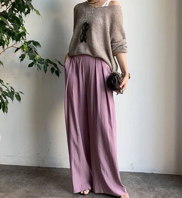  「シャンブレータックワイドパンツ」|チノ|