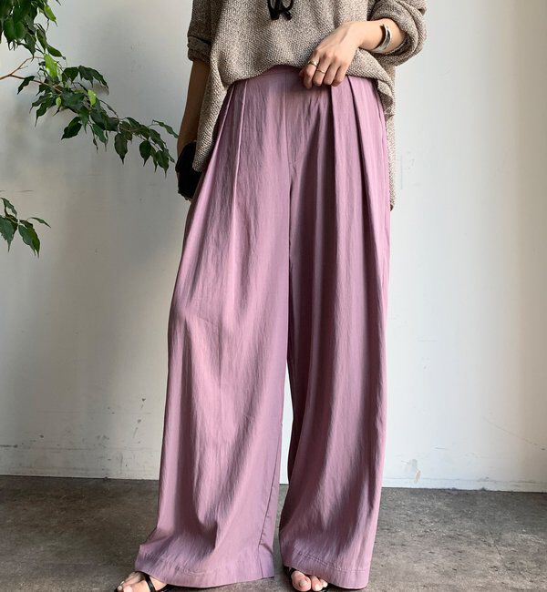  「シャンブレータックワイドパンツ」|チノ|