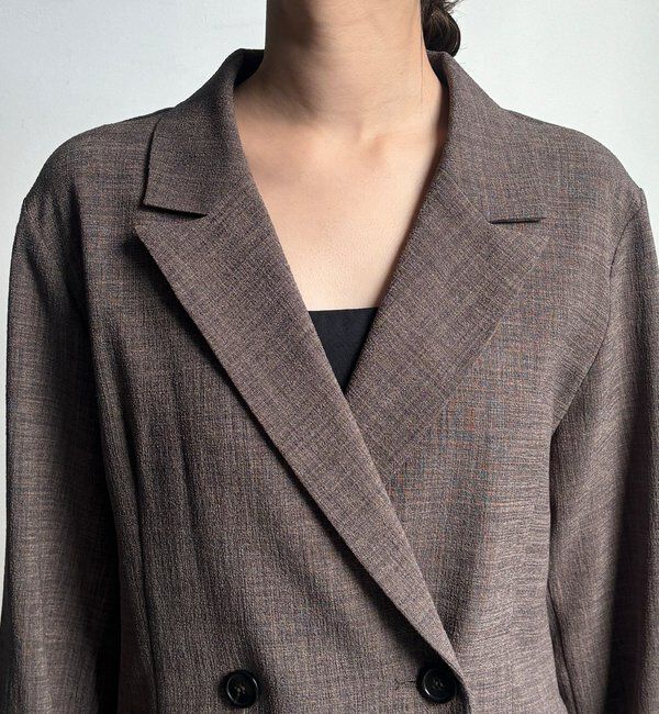  「【インフルエンサー REI企画】リネンライクスラブジャケット」|テーラードジャケット|