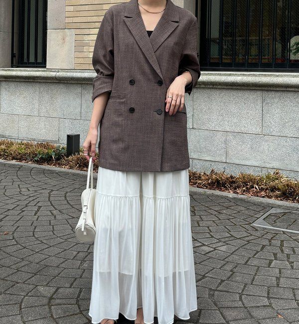  「【インフルエンサー REI企画】リネンライクスラブジャケット」|テーラードジャケット|