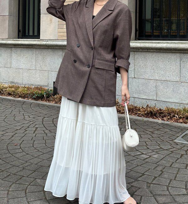  「【インフルエンサー REI企画】リネンライクスラブジャケット」|テーラードジャケット|