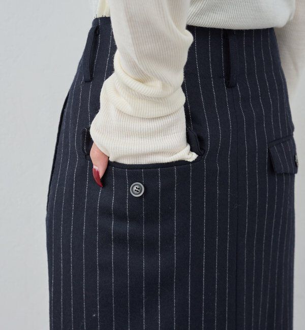  「【セットアップ対応】ストライプスカート」|スカート|