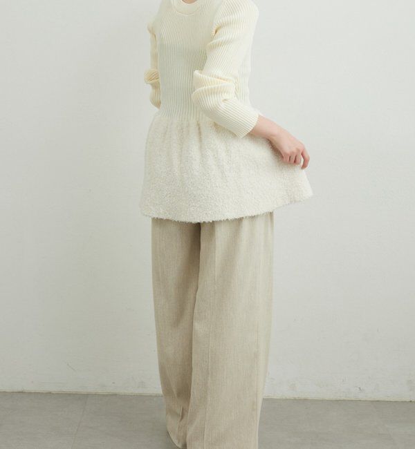  「【手洗い可】ファンシーペプラムカーデ」|ニット・セーター|