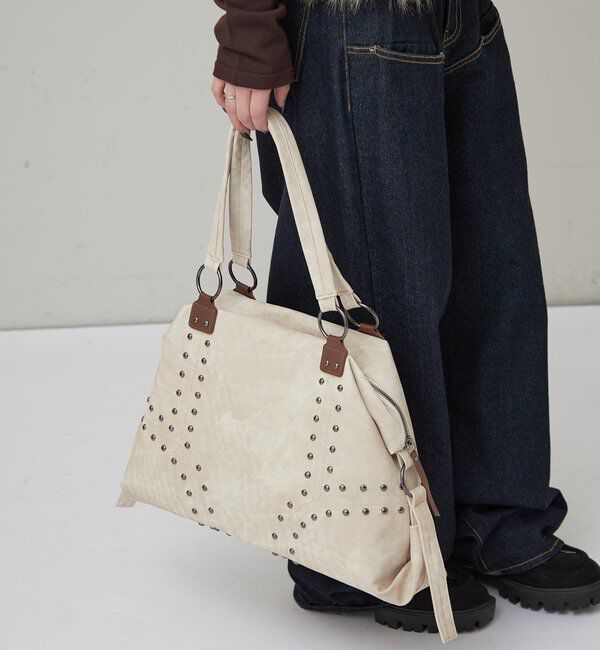  「STUDDED BOSTON BAG」|トートバッグ|