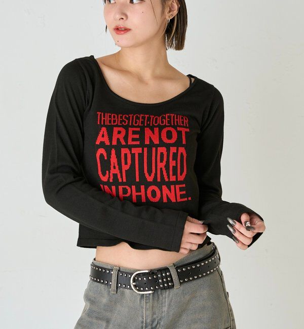  「メッセージロゴニット」|ニット・セーター|