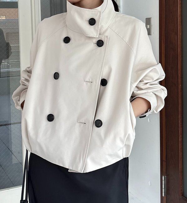  「【サイズ展開あり】ショートトレンチコート」|トレンチコート|