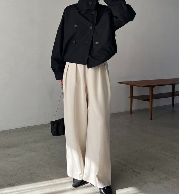  「【サイズ展開あり】ショートトレンチコート」|トレンチコート|