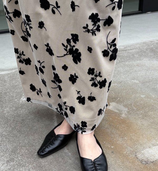  「【オケージョン/サイズ展開あり】フロッキーパフワンピース」|ワンピース|