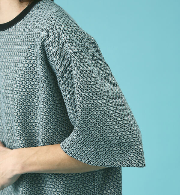 ABAHOUSE「ダイヤジャガード  ルーズシルエット半袖Tシャツ / ユニセックス」|Tシャツ・カットソー|