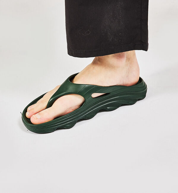 ABAHOUSE「【Doubleu /ダブリュー】W4 RIVA/トング型/リカバリーサンダル」|サンダル|モスグリーン