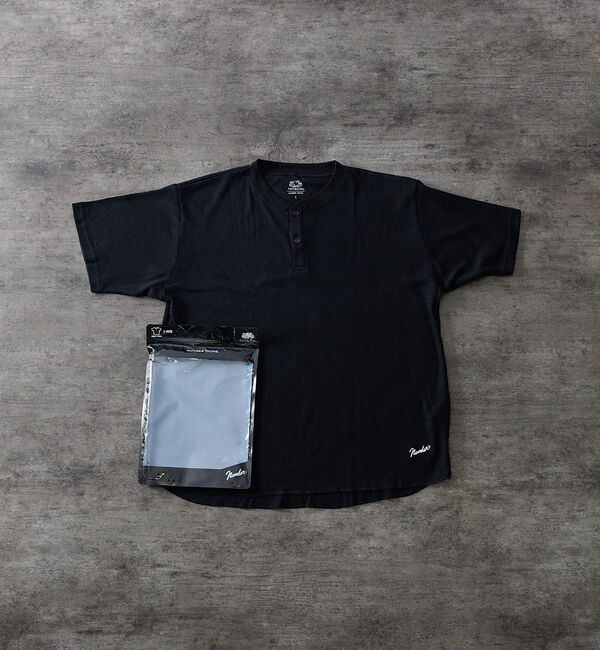 ABAHOUSE「【FRUIT OF THE LOOMxNUMBER(N)INE 】ヘンリーネック」|Tシャツ・カットソー|ブラック