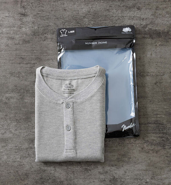 ABAHOUSE「【FRUIT OF THE LOOMxNUMBER(N)INE 】ヘンリーネック」|Tシャツ・カットソー|グレー