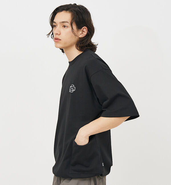 ABAHOUSE「【POLeR/ポーラー】COOLMAX W POCKET TEE/ダブルポケット」|Tシャツ・カットソー|ブラック
