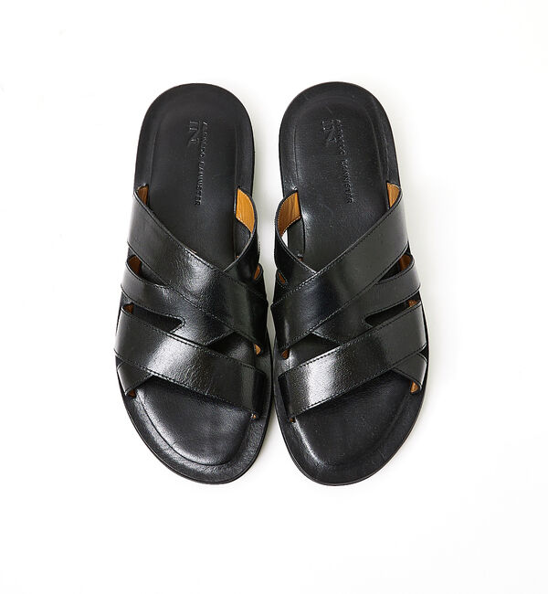 alfredoBANNISTER「【一部店舗＋WEB限定】クロスレザー アクセント サンダル」|サンダル|